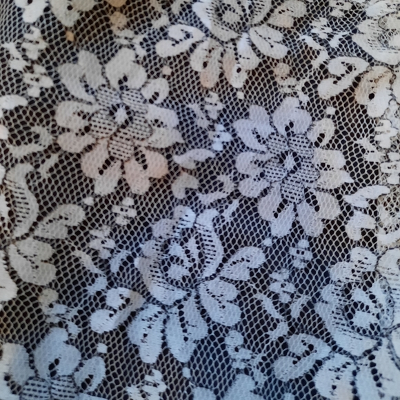 Lace black and white dress with collar - Picture 3 of 3